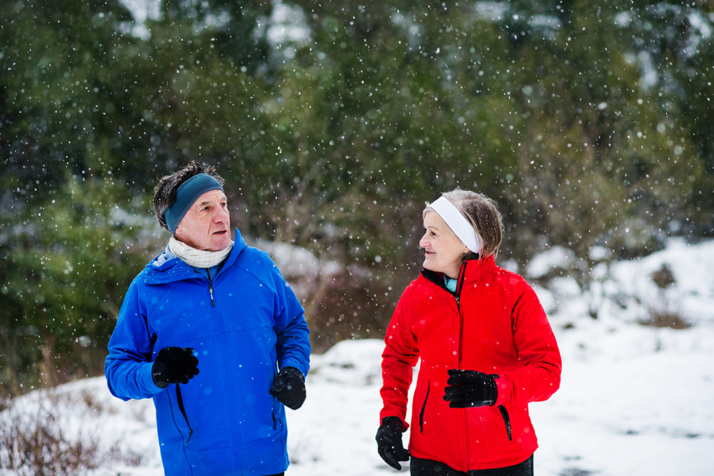 Couple in cold weather